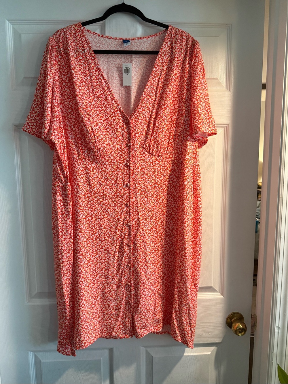 Old Navy Coral Floral Mini Dress